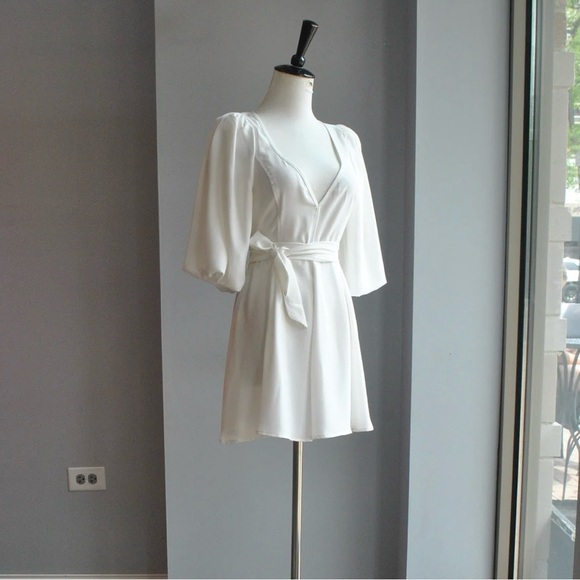 White Bridal Jumpsuit/Dress - Medium - Picture 2 of 11